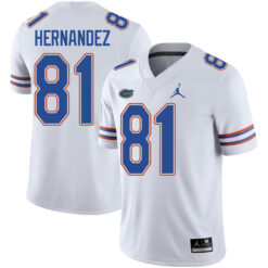 Aaron Hernandez Florida Gators Football White Away Stitched Jersey