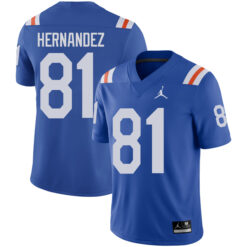 Aaron Hernandez Florida Gators Football Royal Throwback Stitched Jersey