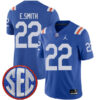 Emmitt Smith Florida Gators Football Royal Throwback Stitched Jersey w/ SEC Patch