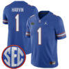 Percy Harvin Florida Gators Football Royal Home Stitched Jersey w/ SEC Patch