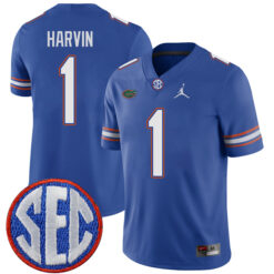 Percy Harvin Florida Gators Football Royal Home Stitched Jersey w/ SEC Patch