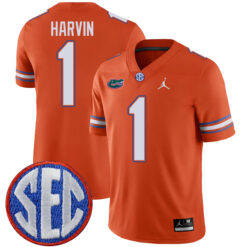 Percy Harvin Florida Gators Football Orange Alternate Stitched Jersey w/ SEC Patch
