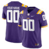 Custom LSU Tigers Football Purple Game Stitched Jersey w/ SEC Patch