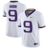 Joe Burrow LSU Tigers Football 2018 Silent Season White Stitched Jersey