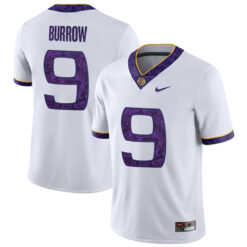 Joe Burrow LSU Tigers Football 2018 Silent Season White Stitched Jersey