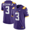 Odell Beckham Jr LSU Tigers Football Purple Home Stitched Jersey