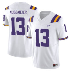 Garrett Nussmeier LSU Tigers Football White Vapor F.U.S.E Limited Stitched Jersey
