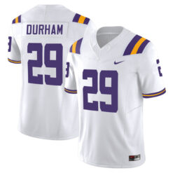 Caden Durham LSU Tigers Football White Vapor F.U.S.E Limited Stitched Jersey