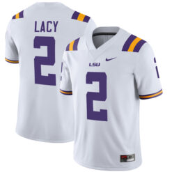 Kyren Lacy LSU Tigers Football White Away Stitched Jersey