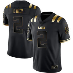 Kyren Lacy LSU Tigers Football Black Gold Stitched Jersey