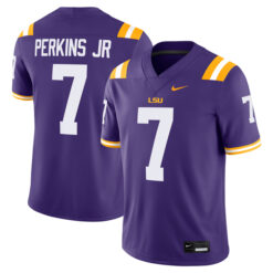 Harold Perkins Jr LSU Tigers Football Purple Home Stitched Jersey