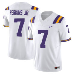 Harold Perkins Jr LSU Tigers Football White Vapor F.U.S.E Limited Stitched Jersey