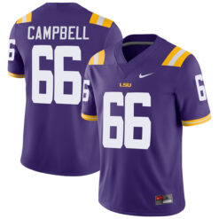 Will Campbell LSU Tigers Football Purple Home Stitched Jersey