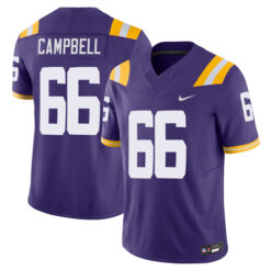 Will Campbell LSU Tigers Football Purple Vapor F.U.S.E Limited Stitched Jersey
