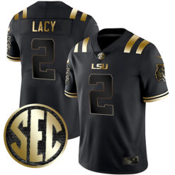 Kyren Lacy LSU Tigers Football Black Gold Stitched Jersey w/ SEC Patch