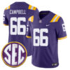 Will Campbell LSU Tigers Football Purple Vapor F.U.S.E Limited Stitched Jersey w/ SEC Patch