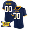 Custom West Virginia Mountaineers Football Navy Stitched Jersey w/ XII Patch