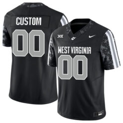 Custom West Virginia Mountaineers Football Black Coal Rush Stitched Jersey