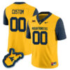Custom West Virginia Mountaineers Football Gold Country Roads Vapor F.U.S.E Limited Stitched Jersey