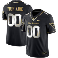 Custom West Virginia Mountaineers Football Black Limited Stitched Jersey