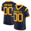 Custom West Virginia Mountaineers Football Navy Game Stitched Jersey