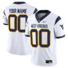 Custom West Virginia Mountaineers Football White Game Stitched Jersey