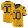 Custom West Virginia Mountaineers Football Gold Game Stitched Jersey