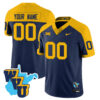 Custom West Virginia Mountaineers Football 1965 Alternate Navy Throwback Stitched Jersey