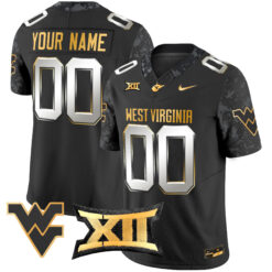 Custom West Virginia Mountaineers Football Black Limited Stitched Jersey