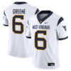 Garrett Greene West Virginia Mountaineers Football White Game Stitched Jersey