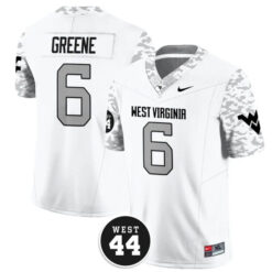 Garrett Greene West Virginia Mountaineers Football White Vapor F.U.S.E Limited Stitched Jersey
