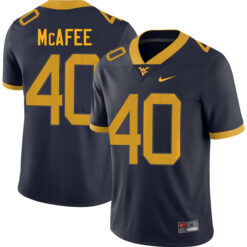 Pat McAfee West Virginia Mountaineers Football Navy Alumni Stitched Jersey