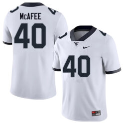 Pat McAfee West Virginia Mountaineers Football White Alumni Stitched Jersey