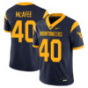 Pat McAfee West Virginia Mountaineers Football Navy Game Stitched Jersey