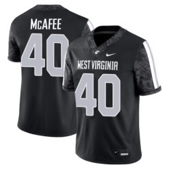 Pat McAfee West Virginia Mountaineers Football Black Game Stitched Jersey