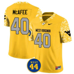 Pat McAfee West Virginia Mountaineers Football Gold Vapor F.U.S.E Limited Stitched Jersey