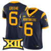 Garrett Greene West Virginia Mountaineers Football Navy Game Stitched Jersey w/ XII Patch