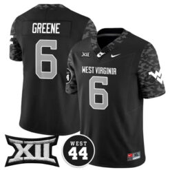Garrett Greene West Virginia Mountaineers Football Black Vapor F.U.S.E Limited Stitched Jersey w/ XII Patch