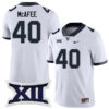 Pat McAfee West Virginia Mountaineers Football White Alumni Stitched Jersey w/ XII Patch