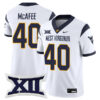 Pat McAfee West Virginia Mountaineers Football White Game Stitched Jersey w/ XII Patch