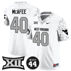 Pat McAfee West Virginia Mountaineers Football White Vapor F.U.S.E Limited Stitched Jersey w/ XII Patch