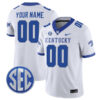 Custom Kentucky Wildcats Football White Stitched Jersey w/ SEC Patch