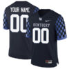 Custom Kentucky Wildcats Football Black Alternate Stitched Jersey