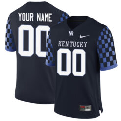 Custom Kentucky Wildcats Football Black Alternate Stitched Jersey