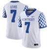 Will Levis Kentucky Wildcats Football Checkerboard White Stitched Jersey