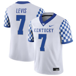 Will Levis Kentucky Wildcats Football Checkerboard White Stitched Jersey