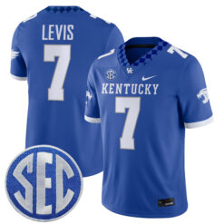 Will Levis Kentucky Wildcats Football Royal Blue Home Stitched Jersey w/ SEC Patch