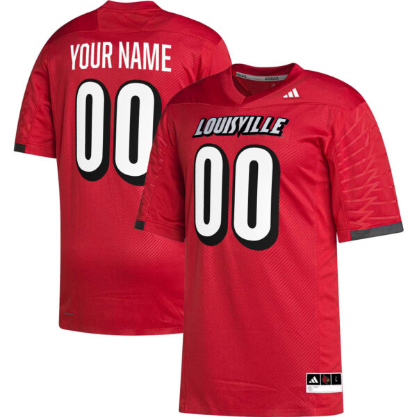 Custom Louisville Cardinals Football Cardinal Premier Strategy Stitched Jersey
