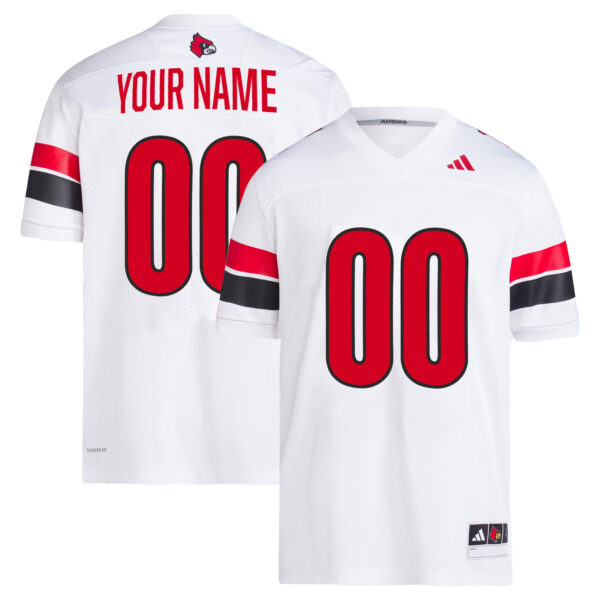 Custom Louisville Cardinals Football White Premier Stitched Jersey