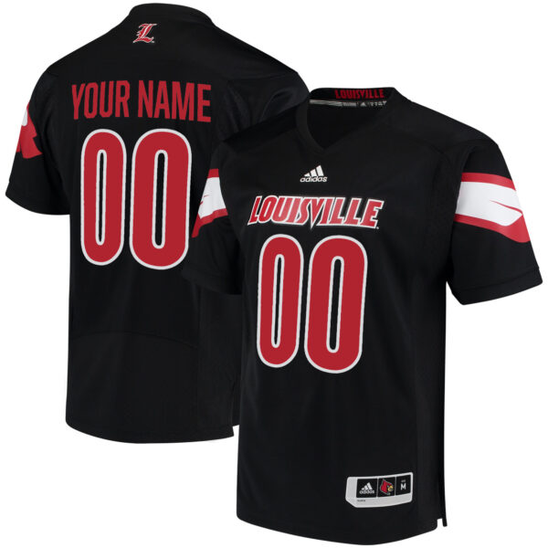 Custom Louisville Cardinals Football Black Premier Stitched Jersey